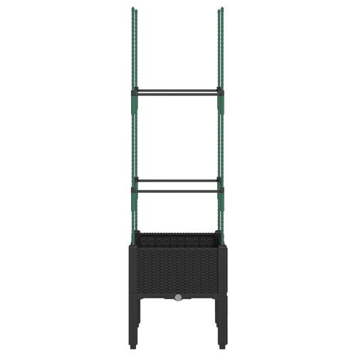 Plantekasse med espalier 40x40x142,5 cm PP sort