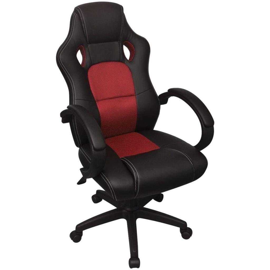 Gamerstol kunstlæder rød