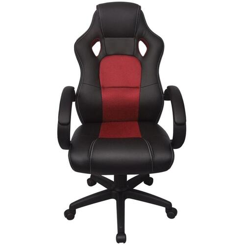 Gamerstol kunstlæder rød