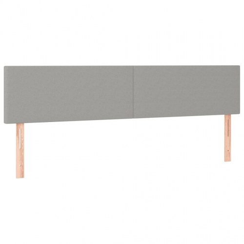 Kontinentalseng med madras 120 x 190 cm - stof, lysegrå