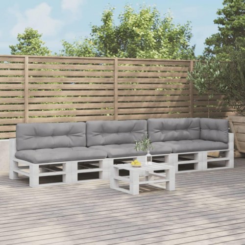 Pallehynder 7 stk. stof grå