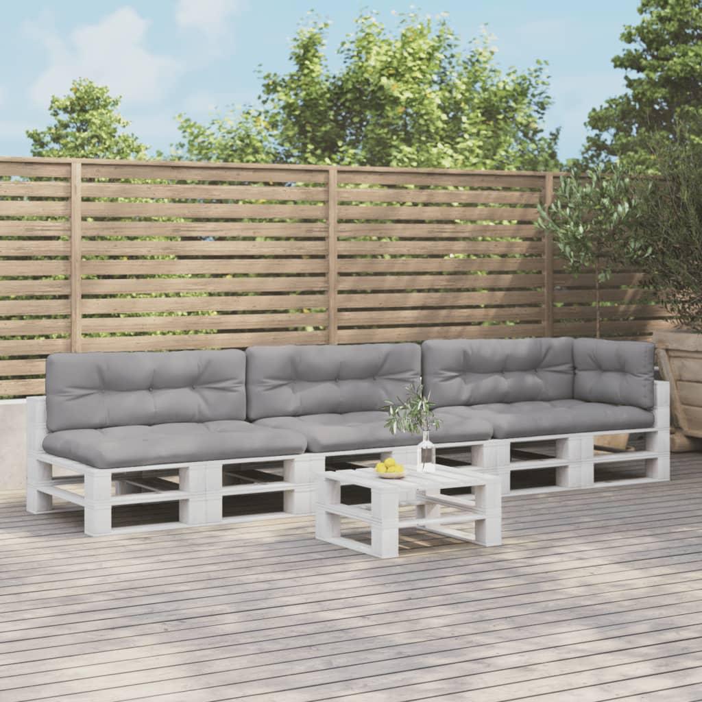 Pallehynder 7 stk. stof grå