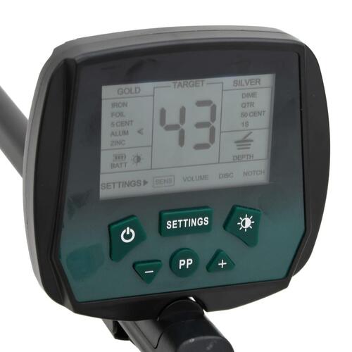Metaldetektor 24 cm søgedybde LCD-display