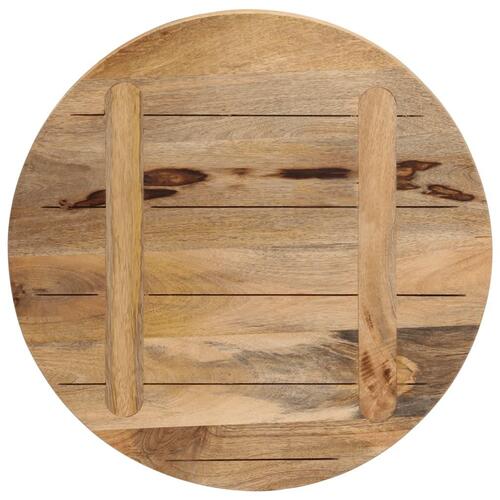 Bordplade Ø60x2,5 cm rund massivt ru mangotræ