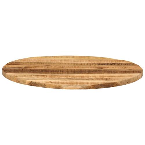 Bordplade Ø80x2,5 cm rund massivt ru mangotræ