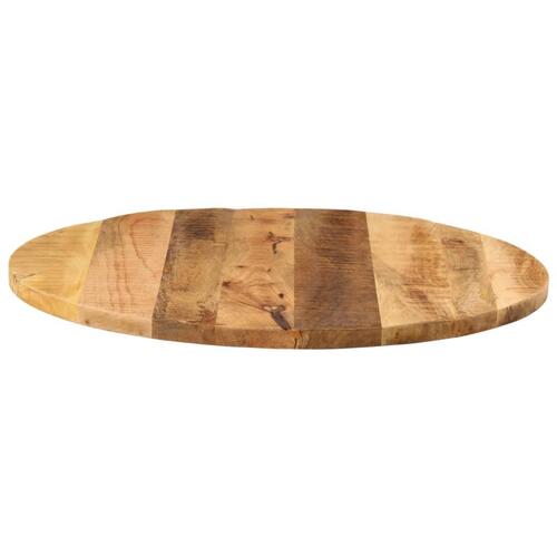 Bordplade Ø80x2,5 cm rund massivt ru mangotræ