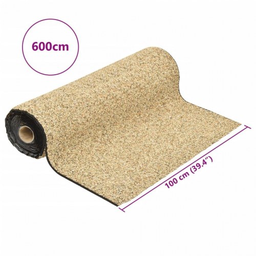 Stenfolie til havedam 600 × 100 cm - naturligt sand