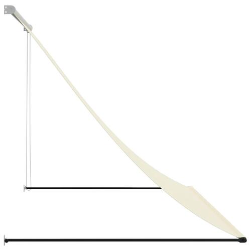 Markise 200x150 cm sammenrullelig stof og stål cremefarvet