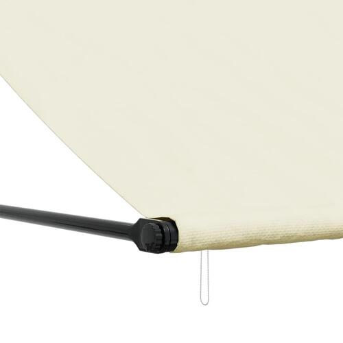Markise 200x150 cm sammenrullelig stof og stål cremefarvet