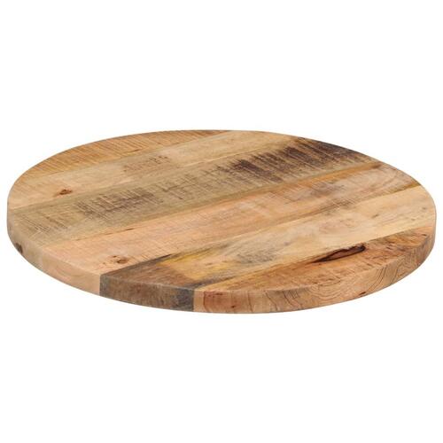 Bordplade Ø50x1,5 cm rund massivt ru mangotræ