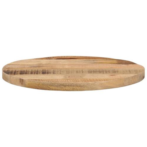 Bordplade Ø50x1,5 cm rund massivt ru mangotræ