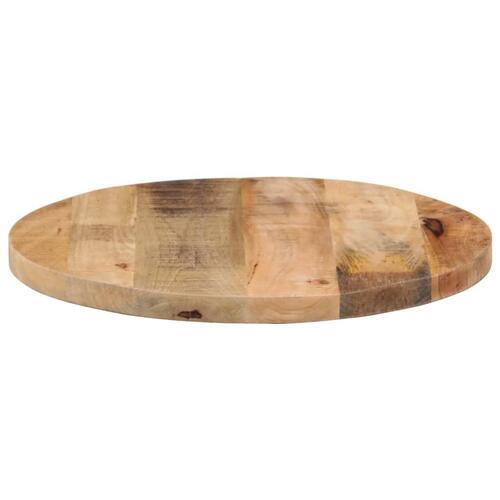 Bordplade Ø50x1,5 cm rund massivt ru mangotræ