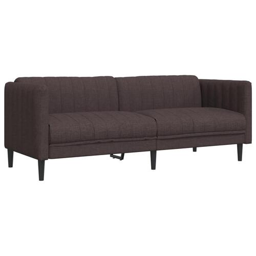 3-personers sofa stof mørkebrun