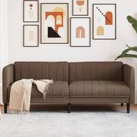 3-personers sofa imiteret ruskind brun