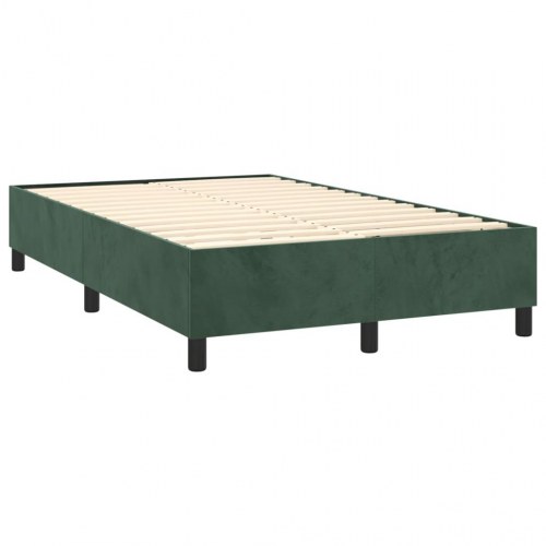 Kontinentalseng med madras 120x190 cm - velour, mørkegrøn