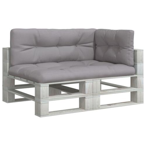 Pallehynder 3 stk. stof grå