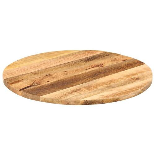 Bordplade Ø70x2,5 cm rund massivt ru mangotræ