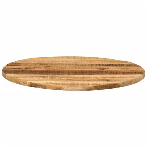 Bordplade Ø70x2,5 cm rund massivt ru mangotræ