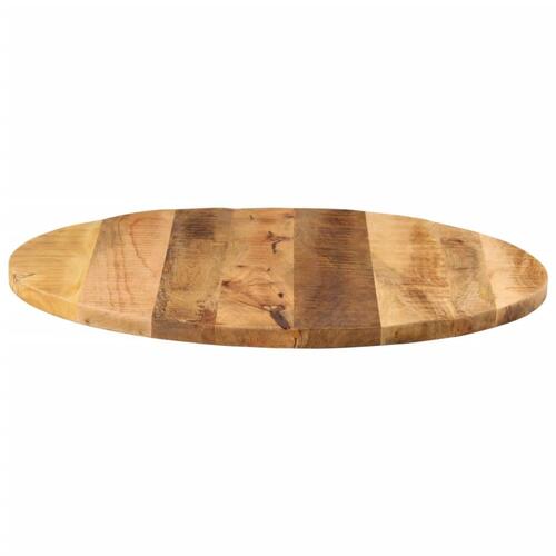Bordplade Ø70x2,5 cm rund massivt ru mangotræ