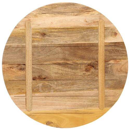 Bordplade Ø70x2,5 cm rund massivt ru mangotræ
