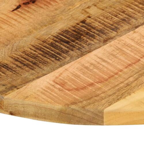 Bordplade Ø70x2,5 cm rund massivt ru mangotræ