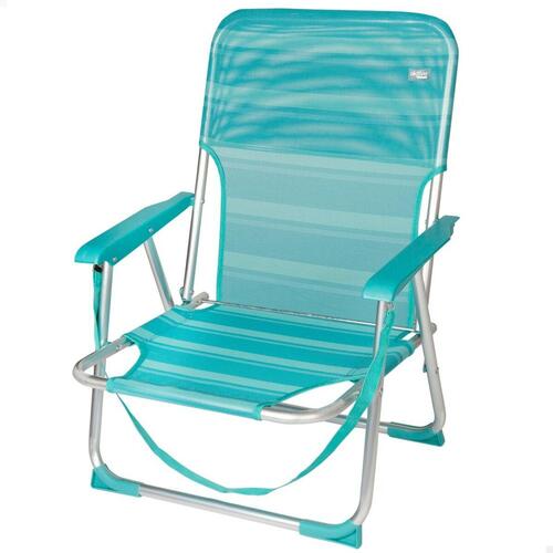 Strandstol Aktive Turkisblå 44 x 72 x 35 cm Aluminium Foldbar (4 enheder)