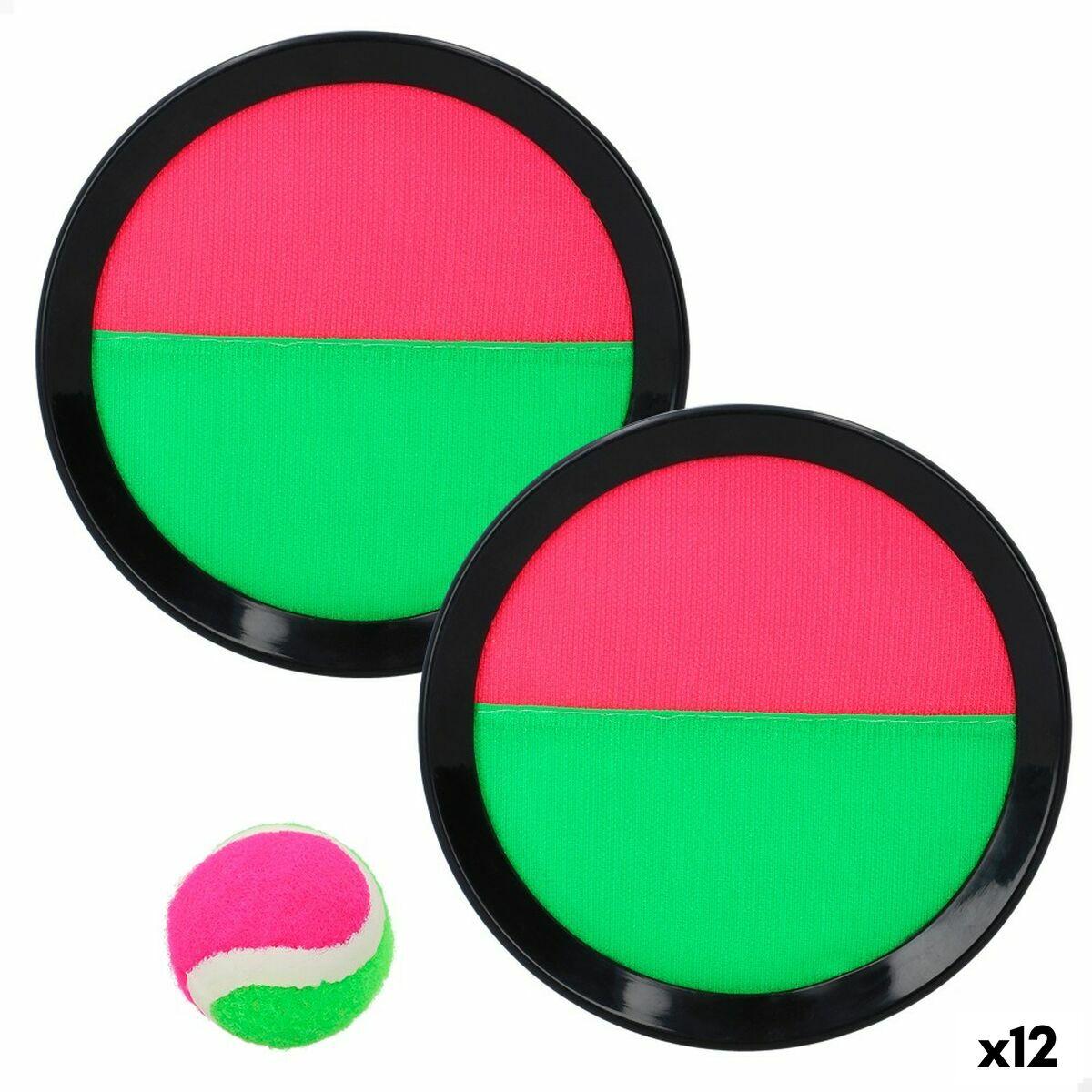 Catch Ball strandspil 20 × 2 × 20 cm velcro - 12 enheder