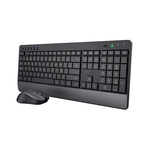 Tastatur og mus Trust Trezo Sort Spansk qwerty