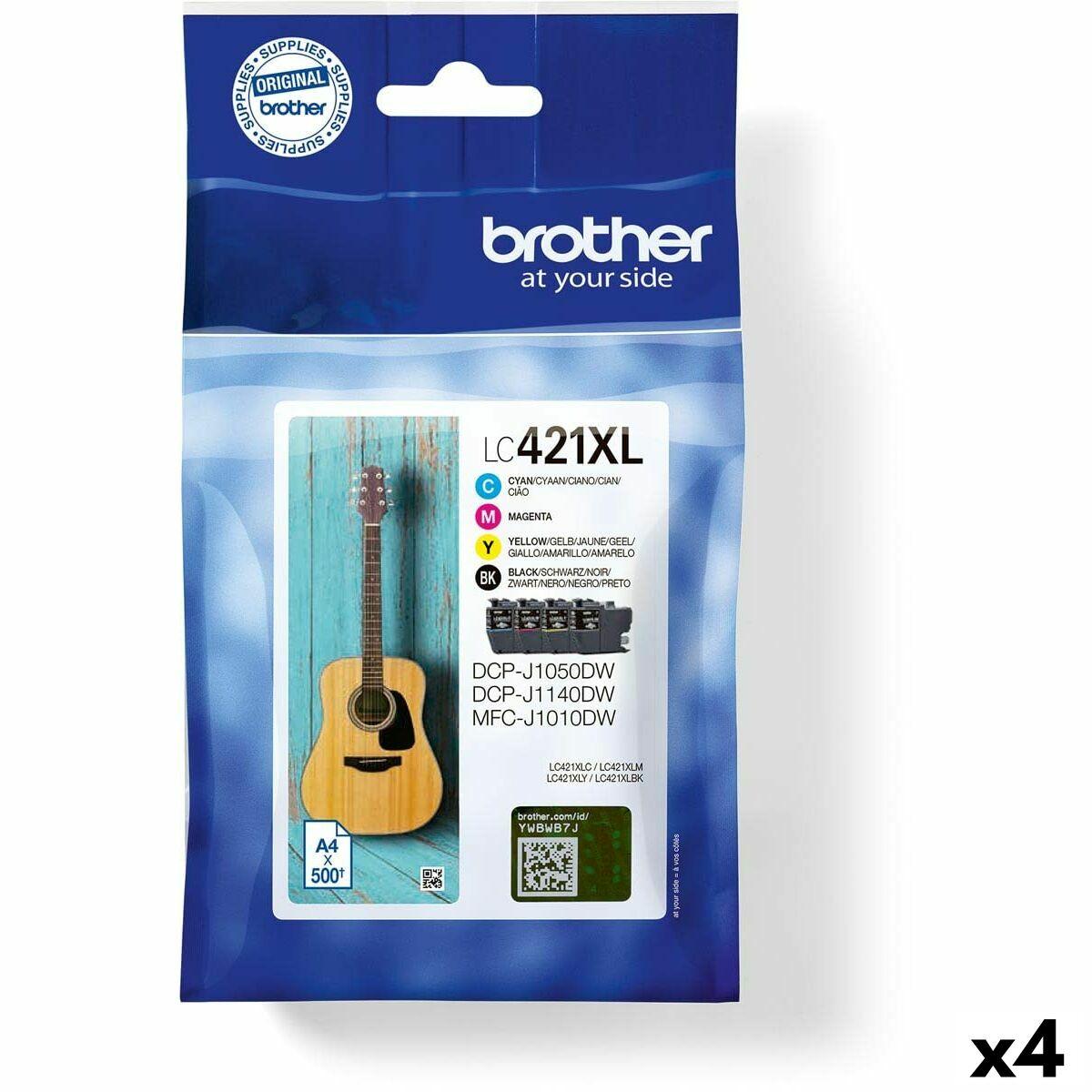 Brother LC421XL blækpatron multipakke - Sort/Cyan/Magenta/Gul (4 stk.) billede