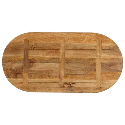 Bordplade 100x40x3,8 cm oval massivt mangotræ