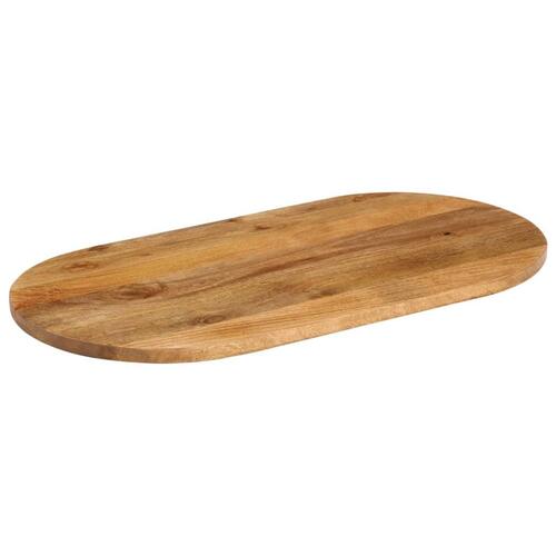 Bordplade 100x50x3,8 cm oval massivt mangotræ