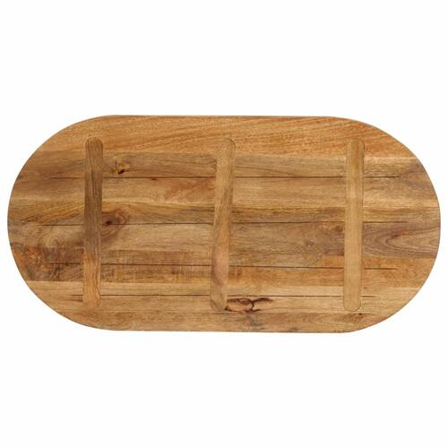 Bordplade 100x50x3,8 cm oval massivt mangotræ