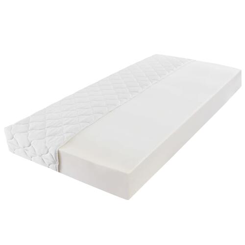 Seng med madras sort metal 180 x 200 cm