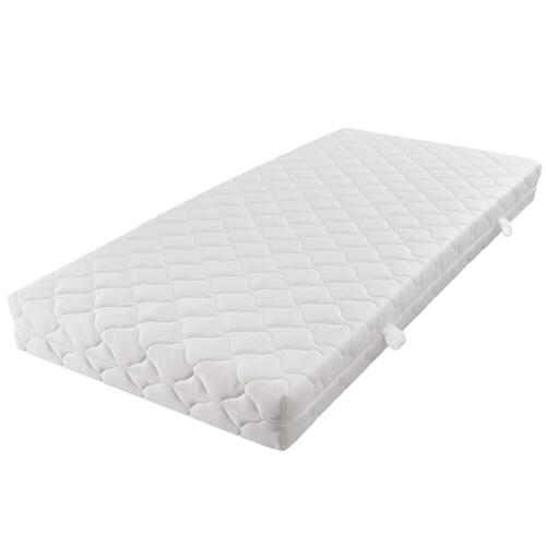 Seng med madras sort metal 180 x 200 cm