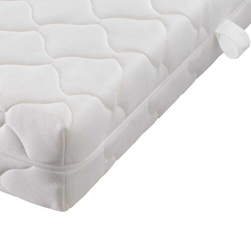 Seng med madras sort metal 180 x 200 cm