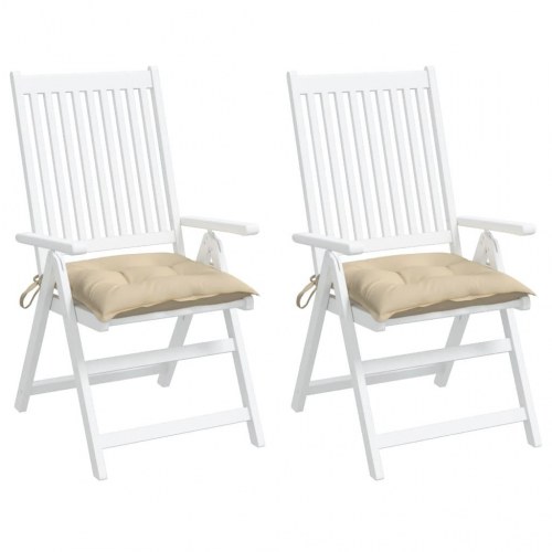 Pallehynder 2 stk. 50×50×7 cm i oxfordstof - beige