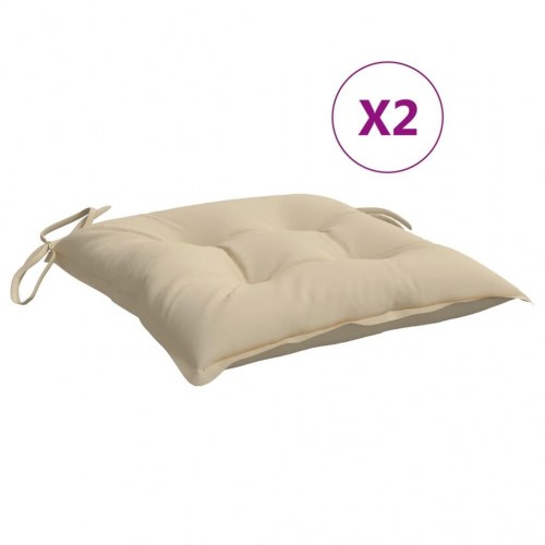 Pallehynder 2 stk. 50×50×7 cm i oxfordstof - beige