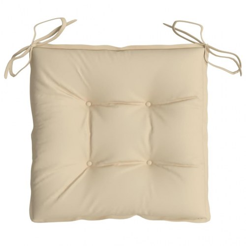 Pallehynder 2 stk. 50×50×7 cm i oxfordstof - beige