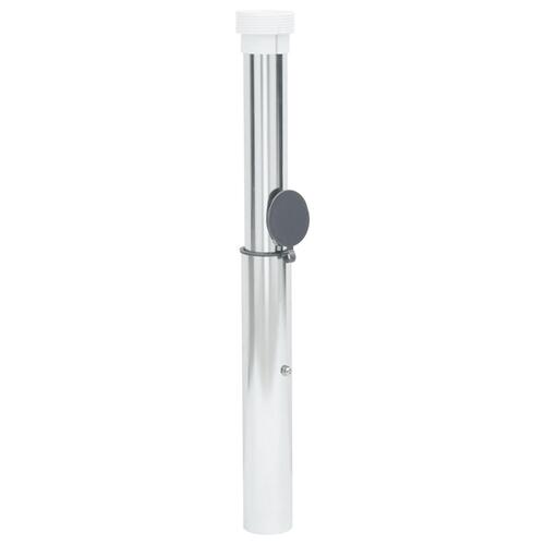 Nedgravet parasolholder til 40-50 mm stang aluminium sølvfarvet