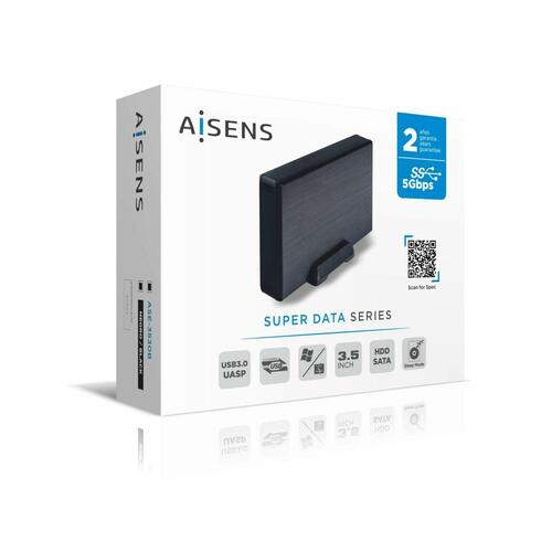 Lomme til harddisk Aisens ASE-3530B Sort 3,5"