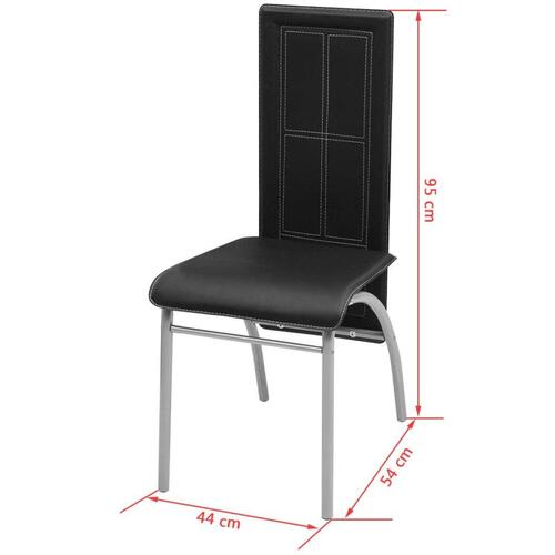 Spisebordssæt i 5 dele sort