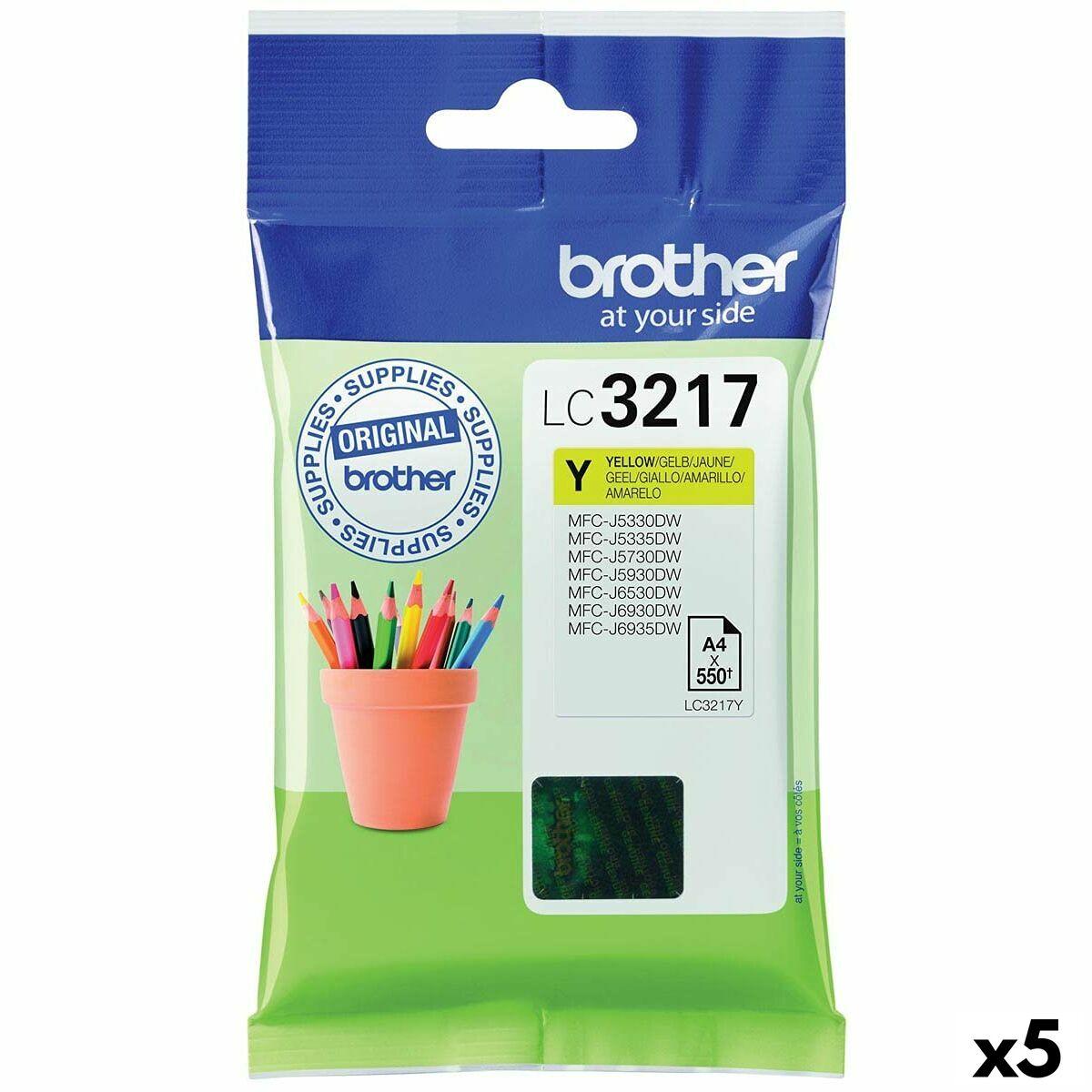 Brother LC3217 gul - original blækpatron (5 pak)