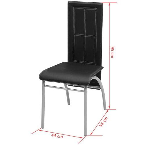 Spisebordssæt i 7 dele sort