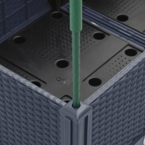 Plantekasse med espalier 200x160x142,5 cm PP blågrå