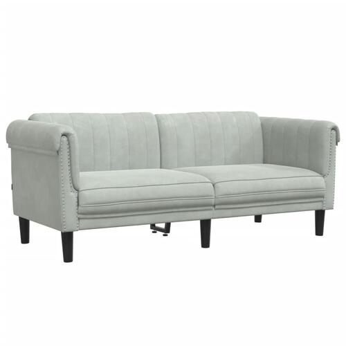 3 personers sofa velour lysegrå