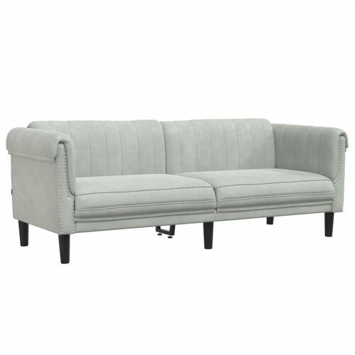 3 personers sofa velour lysegrå