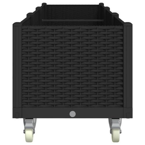Plantekasse med hjul 240x50x54 cm PP sort