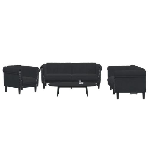 3 personers sofa velour sort