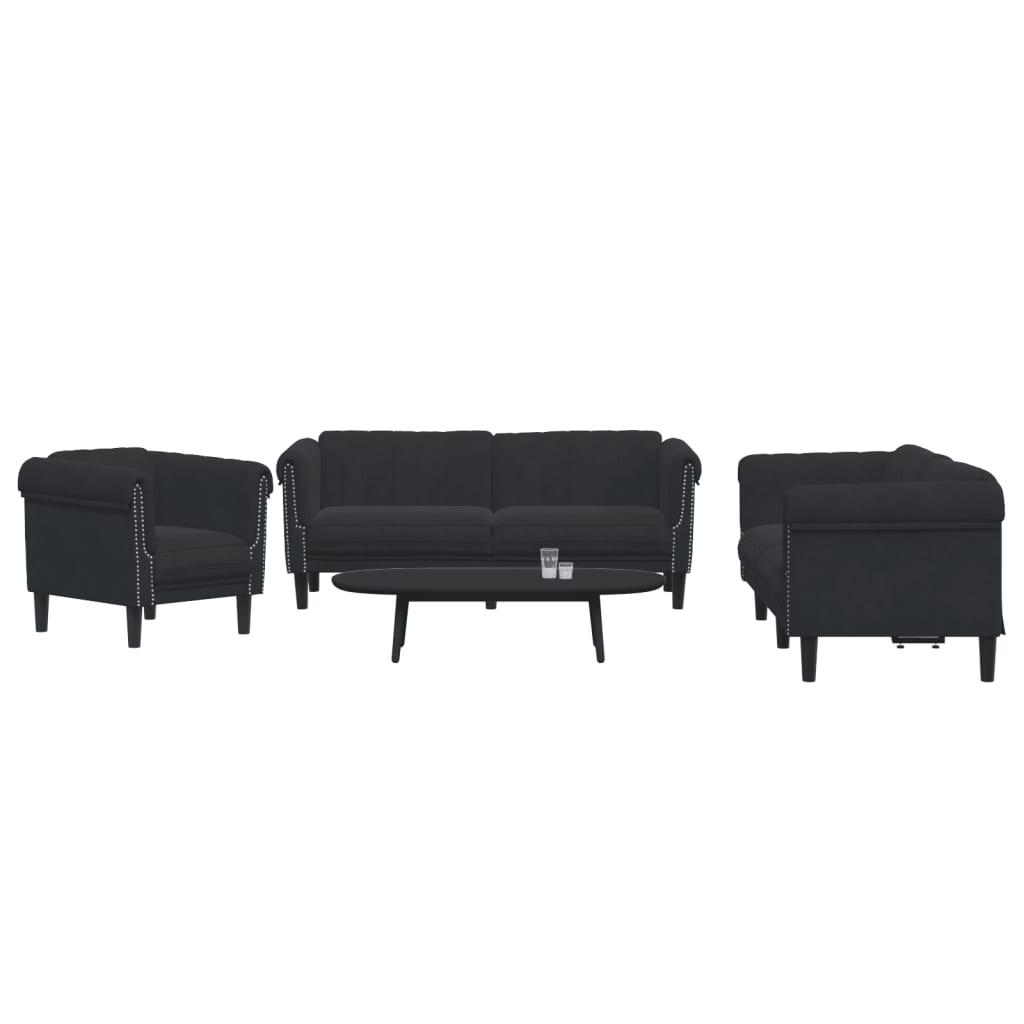 3 personers sofa velour sort