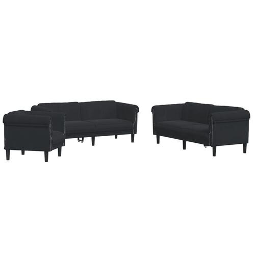 3 personers sofa velour sort